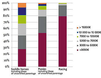 Prices of horses for competition use