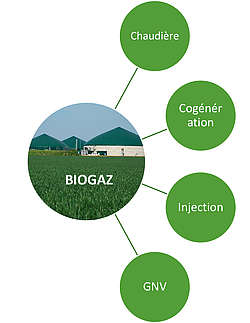 voies de valorisation du biogaz